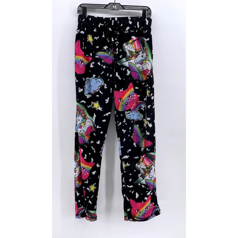 TOP DRAWER Women's Black Multi Cart Print Pajama Pants SZ S